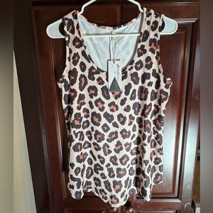 Cheetah Print Tank Size S